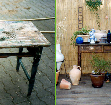 Das uralte Fundstück vor der Restaurierung (links) und danach (rechts)