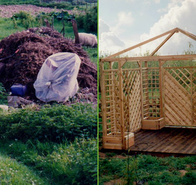 Anstelle des Komposthaufens entsteht die Pergola